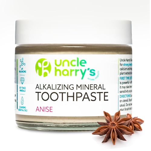 Uncle Harry's Anise Remineralizing Toothpaste | Natural Whitening Tooth Paste Freshens Breath & Promotes Enamel | Vegan Fluoride Free Toothpaste