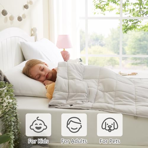 L'AGRATY Weighted Blanket - 36"x48" 3lbs Microfiber Material with Glass Beads Small Blanket for All-Season Summer Fall Winter Soft Thick