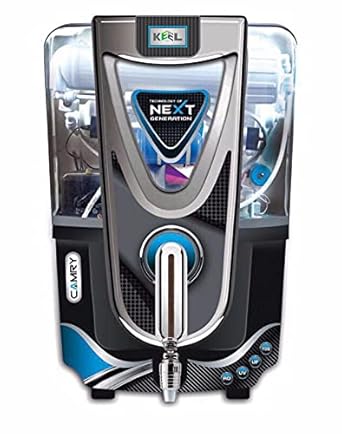 KEEL BLACK CAMRY RO+UV+TDS 10 LTR Advance Technology Electric Water Purifier Fully Automatic RO Water Purifier Wall Mountable For Home and Office (1 Year Warranty On Motor & SMPS)