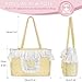 Sunwel Fashion Women Top Zipper Large Floral Quilted Tote Bag with Lace for Work Travel Gym Shopping (YELLOW ANIMAL)