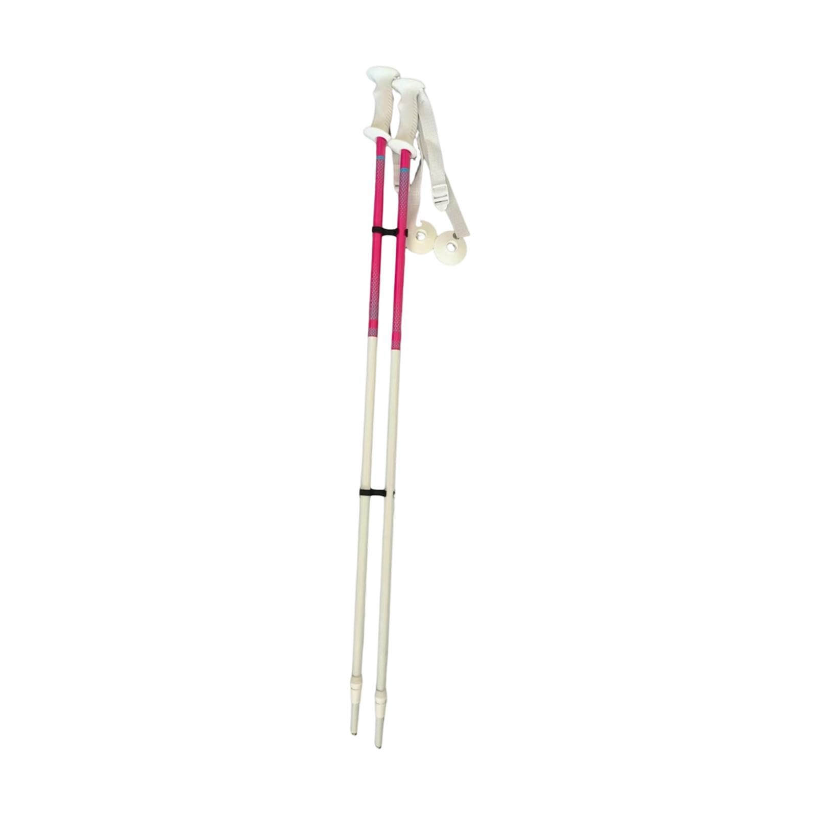 Générique 2 Pièces Bâtons de Randonnée Bâtons de Ski Cannes de Marche Bâtons d'escalade Poignées Sûres en Aluminium Antidérapant pour Enfants Adaptés au Ski, 85cm, Blanc