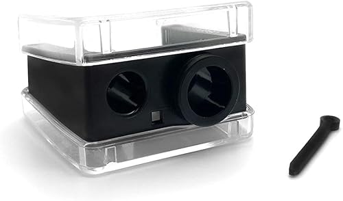 Miniatura 8 de Palladio Sacapuntas cosméticos 3 en 1 de doble barril con tapa, hoja de acero inoxidable, ajustador de tamaño, esencial para delineador de labios