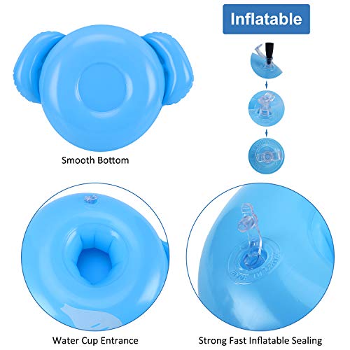 Green Vivid Inflatable Drink Holder 17 Pack,With Bigger Pink Moltres Inside,Pool Drink Holder Floats For Parties And Kids Water Fun Toys,Drink Floats For Pool #TOP4