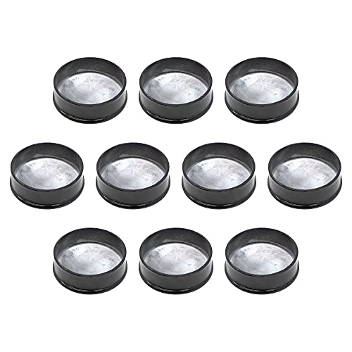 Tapas de acero prensado de 2 1/2 pulgadas para postes de cercas negras 3