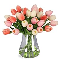 Künstliche Tulpe PU 50cm pink ZJ Real Touch Kunstblumen künstliche Blumen Tulpen