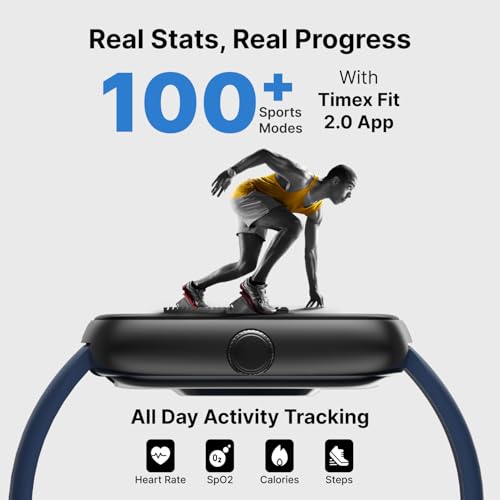 Image of TIMEX iConnect Calling Ace+ 1.83 inch(4.6 cm) 3D UI Display with Functional Crown and BT Calling Smartwatch for Unisex - TWIXW1503T