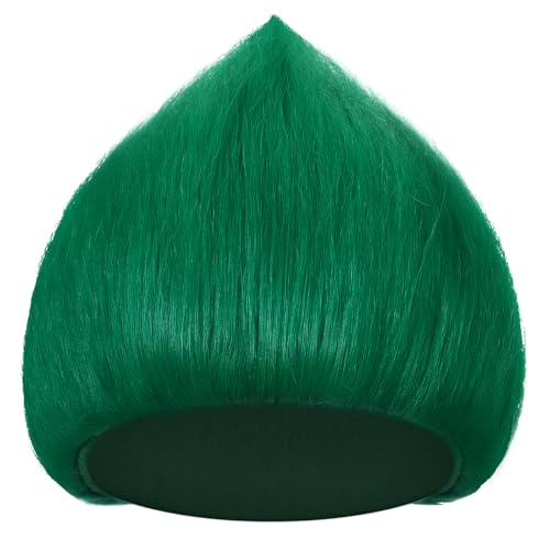 Image of Geyoga 1 Pcs Funny Wig Crazy Hair for Halloween Party,Dark Green