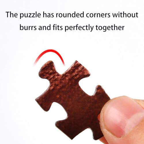 Image of 1000 Piece Puzzles for Adults, Heart Beach Wooden Jigsaw Puzzle, 50x70cm Finished Size for Home Wall Decoration and Leisure