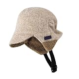 Chin Straps Fleece Trapper Hat Fashionable Winter Ear Cover Ideal for Ski Cycling and Winter Wear Adjustable Chinband Hat Khaki