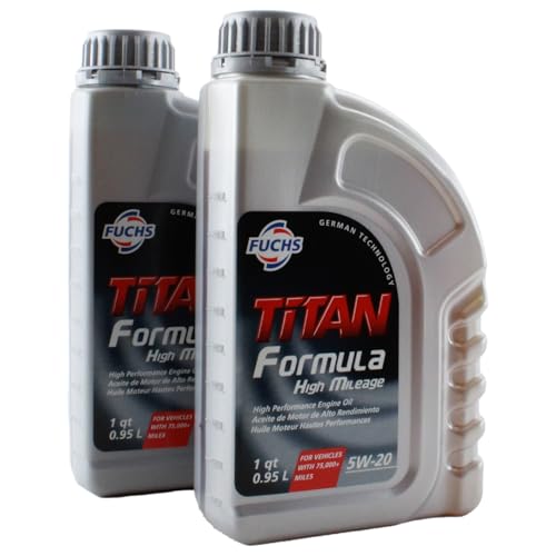 Titan Formula High Mileage SAE 5W-20 2 Quarts Aceite miniatura 1