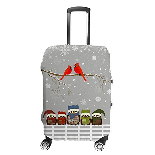 Housse Valise Oiseaux Rouges Idéale pour des Vacances en Famille Sans Rayures