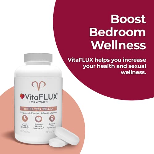 Promescent Vitaflux Women's Nitric Oxide Booster Supplement, Increase Circulation, Boost Energy & Heart Health - Essential Amino Acids L Arginine, L Citrulline, L Carnitine, Zinc (180 Capsules) #TOP5