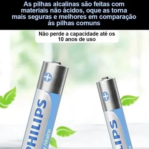 Pilha Aa Philips Alcalina Pack C/10 Pilhas Aa Power Alkaline
