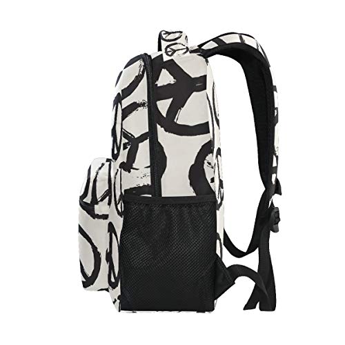 Alaza Abstract Symbol Of Peace Geometry Graffiti Stylish Large Backpack Personalized Laptop Ipad Tablet Travel School Bag With Multiple Pockets #TOP3