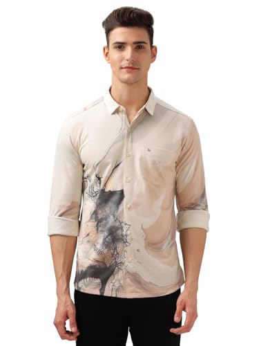 Image of BULLMER Trendy Regular Fit Striped Causal Full Sleeve Shirt for Men.