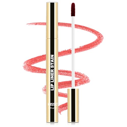 KISSIO Lip Liner Stain,Peel Off Lip Liner,Transfer Proof,Long Lasting and Waterproof,Lip Tint Tattoo,Natural Makeup Stain,Matte Finish,07 Berry