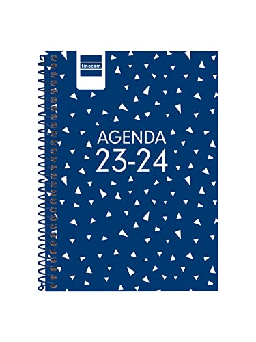 Finocam - Agenda Cool 2023 2024 Semana Vista Horizontal Septiembre 2023 - Junio 2024 (curso lectivo) + Julio y Agosto resumidos Azul Español