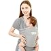 Acrabros Baby Wrap Carrier,Hands Free Baby Carrier Sling,Lightweight,Breathable,Softness,Perfect for Newborn Infants and Babies Shower Gift,Grey
