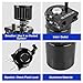 Oil Catch Can, 300ml Black Baffled Catch Can Tank Kit, Aluminum Oil Separator with Fuel Line Hose Kit, Coolant Reservoir Tank
