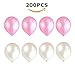 Produktbild Partyballon (200 Stücke), Minleer Hochzeit Luftballons weiße und leicht rosa Luftballons für Party Zur Dekoration Geburtstagsfeier Dekoration 10 inch Ballons