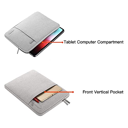 MOSISO-Funda-Protectora-Compatible-con-iPad-Pro-113rd-Gen-M1-5G109-iPad-Air-4102-iPad-87105-iPad-Air-3-iPad-97Surface-GoBolsa-Blanda-de-Tableta-con-Bolsillo-VerticalGris