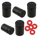 Winka Tire Stem Valve Caps Cover Bullet Aluminium Car Dustproof Caps Tire Wheel Stem Black