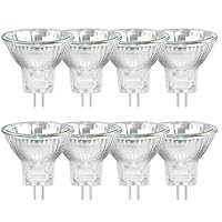 Caldarax 8 Stück MR11 GU4 Halogenlampen Reflektor Leuchtmittel 20W 12V, Warmweiß 2700K, Dimmbar Halogen Spot Strahler, 250LM, 30°Abstrahlwinkel, 35mm*35mm