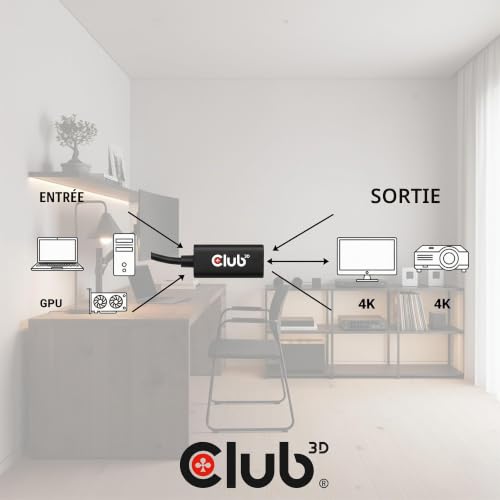 Club 3D CAC-1080 DisplayPort 1.4 vers HDMI 2.0a HDR Actif Noir – vue 6