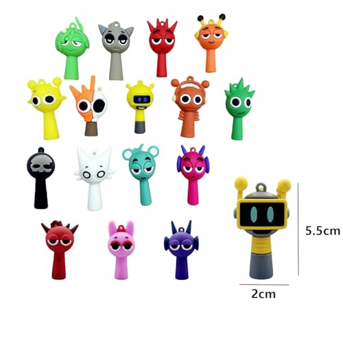 Image of CartHome 17 Pcs Toys, Funny Keychains Colorful Sprunky Plush Toy Suitable Playtime Fun Learning Activities Stress Relief Sensory Development Collectible Displays Party
