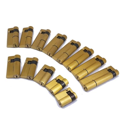 Cilindro della serratura da 1 pezzo, materiale in rame, serratura a lama di classe C con cilindro a mezza serratura a 3 tasti su un lato(85mm)