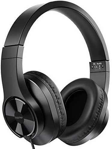 bopmen T3 Wired Over Ear Headphones - Stereo Sound Headphones with Tangle Free Cord Bass Comfortable Headphones, Lightweight Portable for Smartphone Tablet Computer PC Laptop Notebook