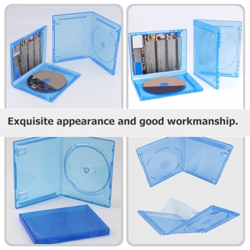 Estuches de CD y DVD azules de plástico con diseño de clips pack de 10 cajas estándar 4