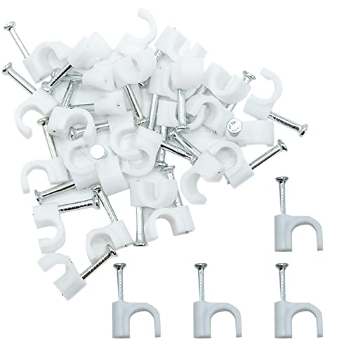 4mm Round Cable Clips 100pcs Assortment Cable Holder Management Wire Tidy Clips
