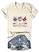 Red Wine Blue 4th of July Shirts for Women Patriotic Independence Day V Neck T Shirt Short Sleeve Summer Top