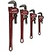 K Tool International 49000 Adjustable Pipe Wrench Set for Garages, Repair Shops and DIY, Drop Forged Steel Jaws, Cast Iron Body, Sizes Include 8