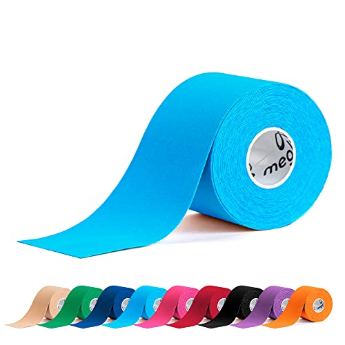 Bande de kinésiologie Meglio, Rouleau de 5 mètres non decoupé, Thérapeutique et Hypoallergénique, pour le Soutien Musculaire et la Récupération des Blessures Sportives - Respirant et Imperméable Cover