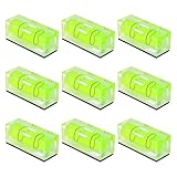9pcs Small Bubble Spirit Level, Square Bubble Level Mini Magnetic Spirit Measure Tool for Leveling Phonograph Turntable Camera Tripod Drill