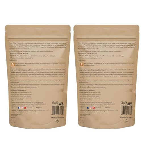 Image of Neuherbs Arjun Chhal Powder - 200g (Pack of 2) | Arjun Bark Powder for Men & Women | Supports Heart Health & Promotes Good Cholesterol | Rich in Antioxidants | 100% Pure & Natural | Herbal Supplement