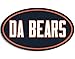 Oval DA BEARS Sticker (decal bumper chicago fan)