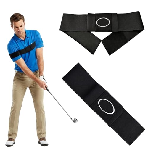 DXPETA TRS Slider Golf Aid Swing Correction Training Aid for Golf Practice Adjustable Arm Band for Swing Synchronisation Golf Training Equipment for Driving Range and Home Use