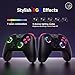 EasySMX X05 Controller für PC/Switch/Steam/Handy Mit 7 Farben RGB-Licht, Wireless Mit Hall Joysticks & Triggers, Bluetooth - Schwarz