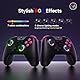 EasySMX X05 Controller PC mit 7 Farbe RGB Licht, Controller wireless mit Hall Joysticks & Hall Triggers, Bluetooth Controller für PC/Switch/Steam/Handy-Schwarz