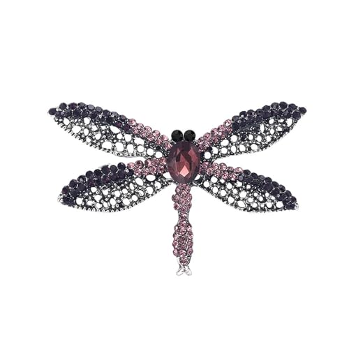 Image of Dragonfly Brooch Rhinestone /Enamel Dragonfly Brooches Lapel Pin for Women Elegant Outfits Dragonfly Jewelry Gifts