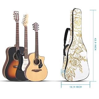 Housse de transport étanche pour guitare avec bandoulière réglable et tranches de citron sur rayures marines… - Les Beatles, Paul McCartney, John Lennon, RIngo Starr, George Harrison Housse de transport étanche pour guitare avec bandoulière réglable et tranches de citron sur rayures marines… – Image 5
