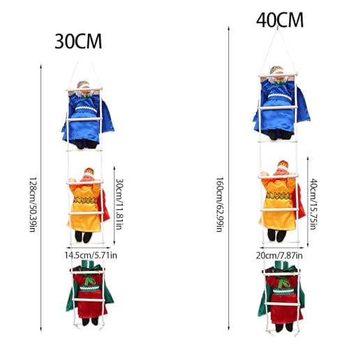 Échelle de Noël blanche suspendre pour décorer les petits espaces - 4