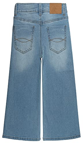 KIDSCOOL SPACE Girls Flare Jeans,Little Big Girl High Stretch Wide Leg Denim Pants2