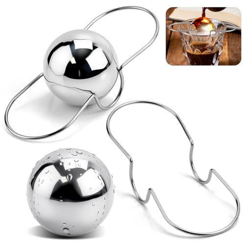 2 Pack Espresso Frozen Ball for Espresso Coffee, Stainless Steel Espresso Chilling Ball Espresso Cooler Espresso Machine Accessories