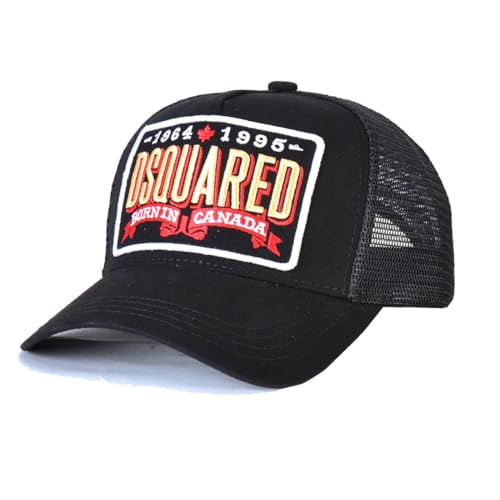DSQUAREDS - Gorra de béisbol para hombre, clásica, deportiva, casual, de verano, con bordado clásico, Negro , Talla única