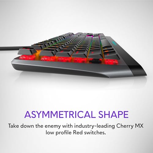Image of Alienware Low-Profile RGB Gaming Keyboard AW510K: Alienfx Per Key RGB LED - Media Controls & USB Passthrough - Cherry MX Low Profile Red Switches