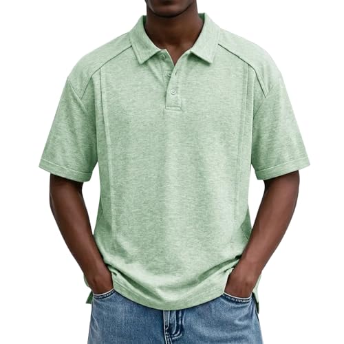 Polo homme manches courtes raglan, t-shirt de sport respirant et décontracté